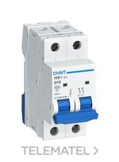 CHINT - MAGNETOTÉRMICO 2 POLOS 10A 2 MÓDULOS CURVA-D 6kA