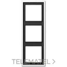 JUNG - MARCO TRIPLE LS ACERO LACADO BLANCO ALPINO