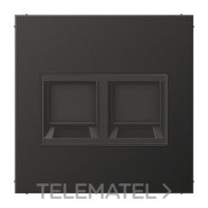 JUNG - PLACA MODULAR JACK-RADIALL 2 TOMAS AL1969-2WEAN LS ANTRACITA