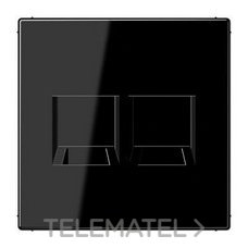 JUNG - PLACA MODULAR JACK-RADIALL 2 TOMAS LS1969-2WESW LS NEGRO