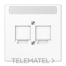 JUNG - PLACA SOPORTE SISTEMA MODULAR JACK 2 TOMAS BLANCO ALPINO