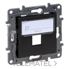 LEGRAND - ADAPTADOR INDIVIDUAL PARA CONECTORES RJ 45 TIPO KEYSTONE NILOÉ STEP, NEGRO MATE