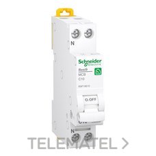 SCHNEIDER ELECTRIC - INTERRUPTOR MAGNETOTÉRMICO ESTRECHO RESI9 DPN 1P+N 10A C 230V 6000A