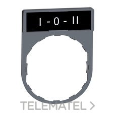 SCHNEIDER ELECTRIC - PORTAETIQUETAS 30x40mm CON ETIQUETA "I-O-II" COLOR GRIS