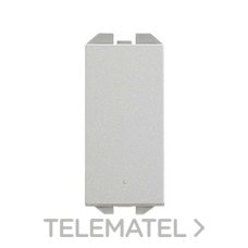 SIMON - CONMUTADOR PULSANTE SIMON 270 0AX CON MÓDULO ESTRECHO 10AX ALUMINIO