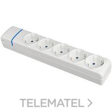SOLERA - BASE MÚLTIPLE DE 5 TOMAS 2P+T 16A 250V