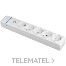 SOLERA - BASE MÚLTIPLE DE 5 TOMAS 2P+T 16A 250V CON INTERRUPTOR LUMINOSO