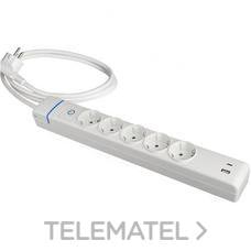 SOLERA - PROLONGADOR 5 T.2P+T 16A 250V INT.LUMIN.1,5m CBL.H05VV-F 3G1,5mm²+USB A+USBC