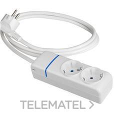 SOLERA - PROLONGADOR CON 2 TOMAS 2P+T 16A 250V 1.5 M DE CABLE H05VV-F 3G1,5mm²