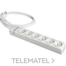 SOLERA - PROLONGADOR CON 6 TOMAS 2P+T 16A 250V 1.5 M DE CABLE H05VV-F 3G1,5mm²