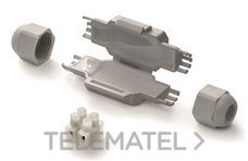 RAYTECH - MINI TORPEDO CON GEL IP68 CON REGLETA 2x2,5mm GRIS (BLISTER 1u)