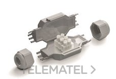 RAYTECH - MINI TORPEDO CON GEL IP68 CON REGLETA 3x2,5mm GRIS (BLISTER 1u)