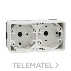 SCHNEIDER ELECTRIC - CAJA DOBLE SUPERFICIE HORIZONTAL DE LA GAMA MUREVA STYL COLOR BLANCO