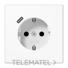 JUNG - ENCHUFE SCHUKO® CON USB TIPO C SERIE LS BLANCO ALPINO