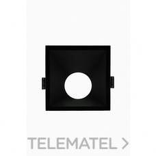 LYOPRO - ARO CORAL CUADRADO ASIMÉTRICO EMPOTRABLE PARA GU-10 NEGRO