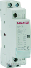 MAXGE - CONTACTOR MODULAR ALPHA+ (1 MÓDULO DIN) 2P (1 NO+1 NC) 25A 230V AC