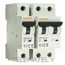 MAXGE - INTERRUPTOR MAGNETOTÉRMICO ALPHA+ RESIDENCIAL 2P 63A CURVA C 6KA