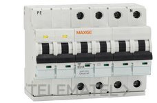 MAXGE - PROTECTOR COMBINADO ALPHA+ SOBRETENSIONES P+T 4P 25A CLASE C 15kA EN50550