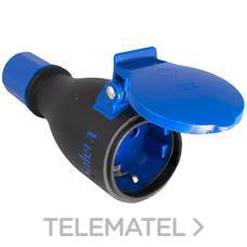 SOLERA - BASE MÓVIL 2P+T 16A 250V CAUCHO COLOR NEGRO - Imagen 2
